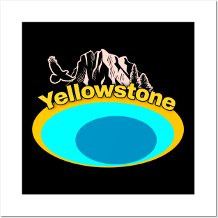 Yellowstone national park nature travel volcano Posters and Art